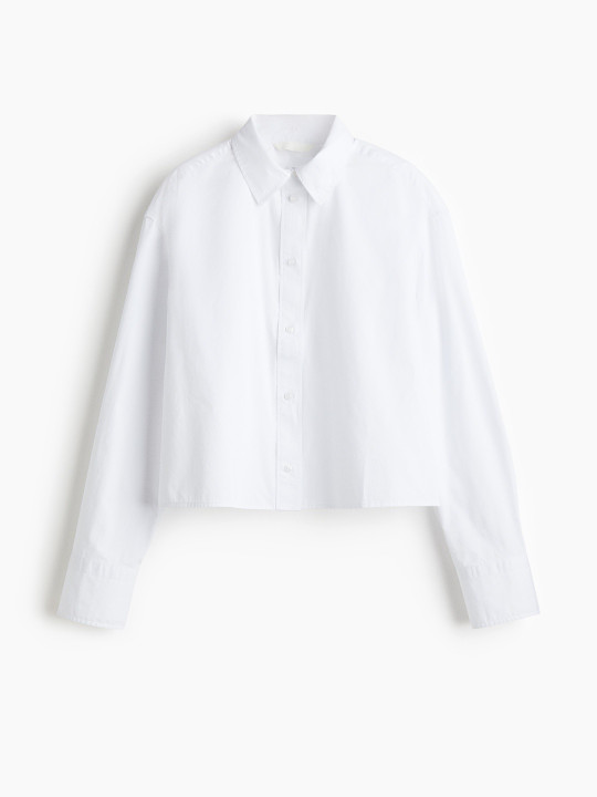 H&M Women Short Poplin Shirt