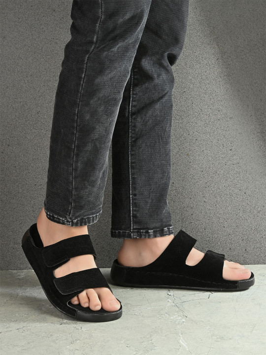 AfroJack Men Comfort Sandals With Velcro Detail
