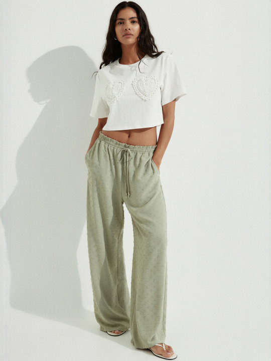 H&M Plumeti Drawstring Trousers