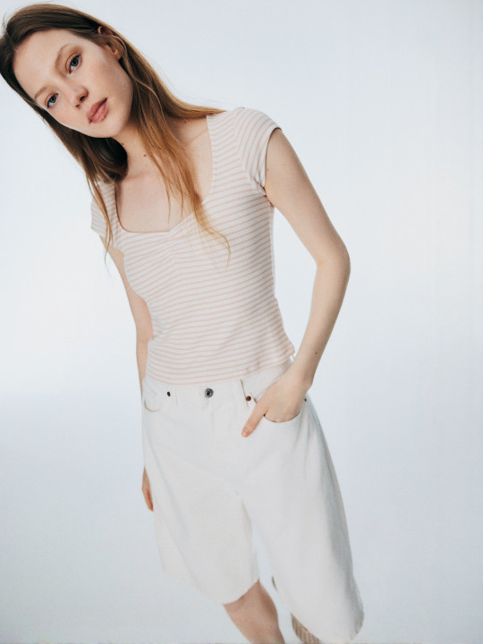 H&M Ribbed T-shirt