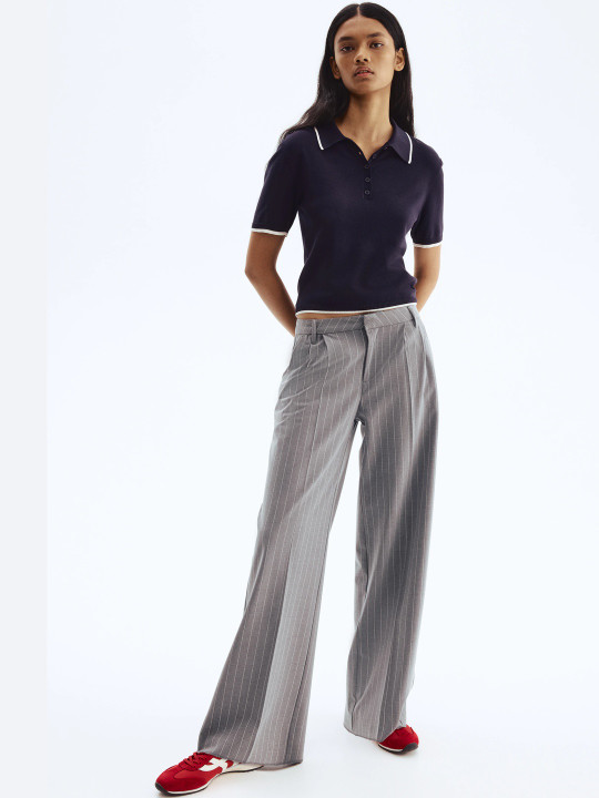 H&M Women Wide Tailored Trousers