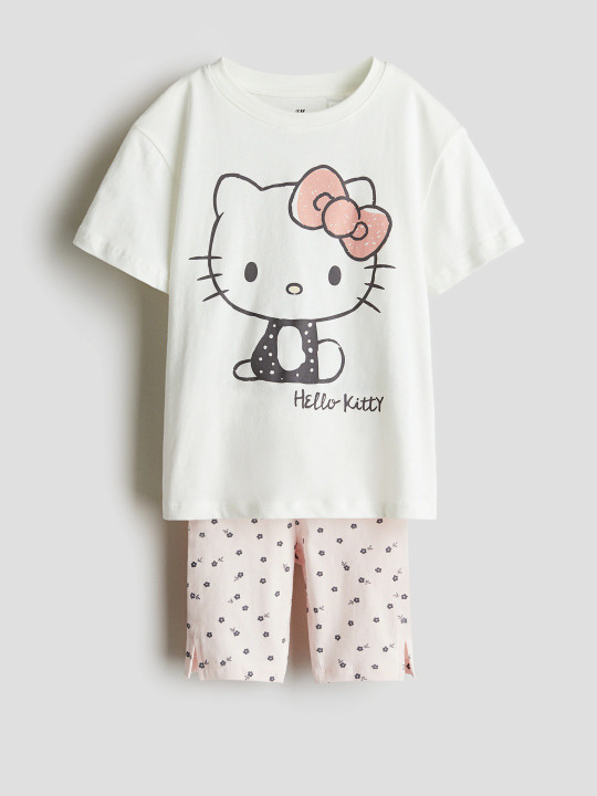 H&M Girls Pure Cotton 2-Piece Printed Set