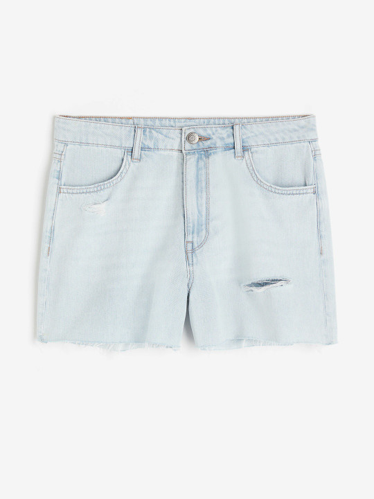 H&M Women Feather Soft Denim Shorts