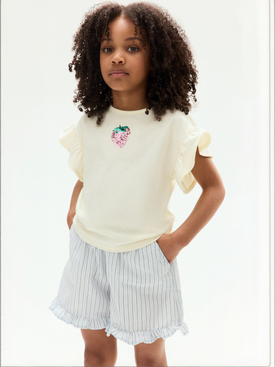 H&M Sequined Cotton Top