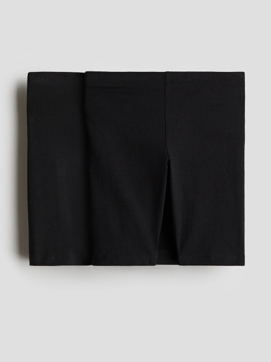 H&M Girls Pack Of 2 Solid Cycling Shorts