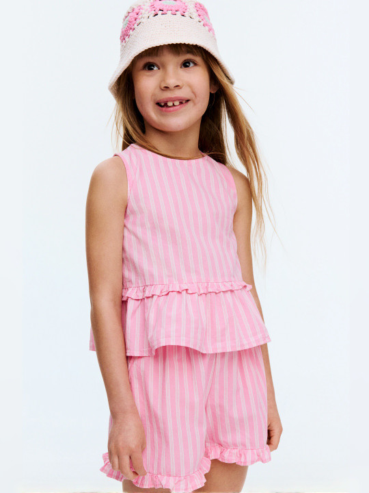 H&M Frill-Trimmed Cotton Shorts