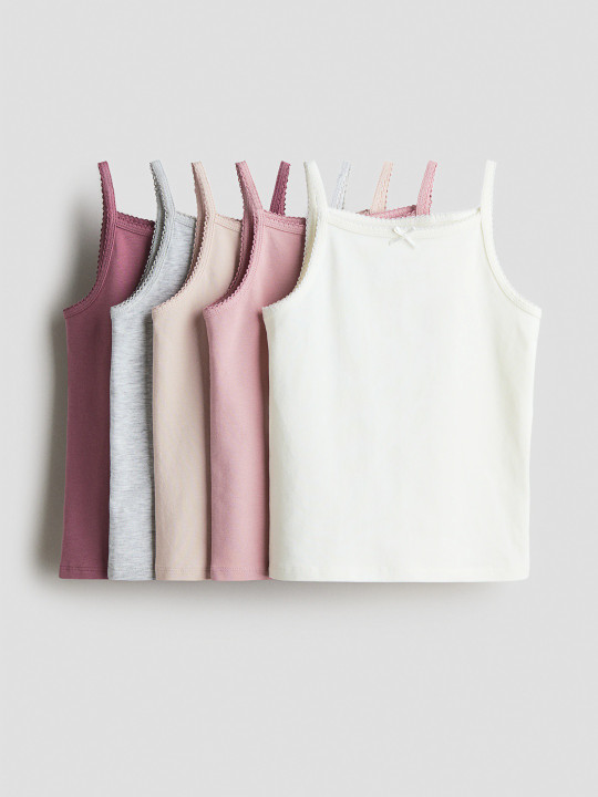 H&M 5-Pack Jersey Vest Tops