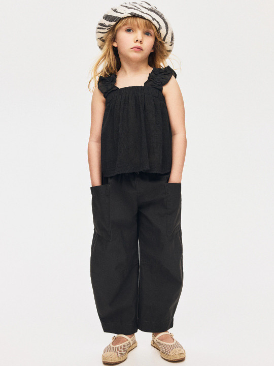H&M Crinkled Chiffon Top
