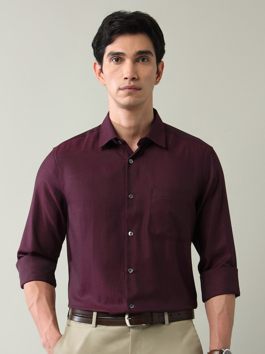 AD By Arvind Regular Fit Dobby Formal Shirt