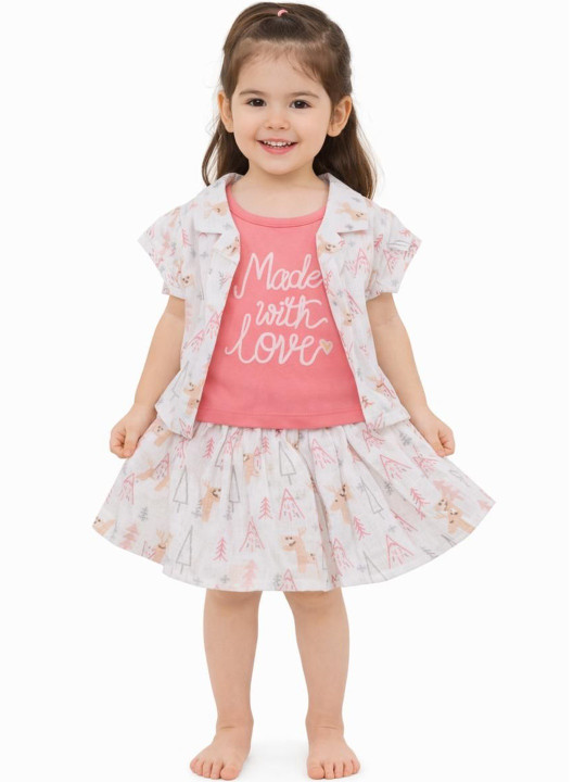 CANDY HOUSE Girls Top with Skirt