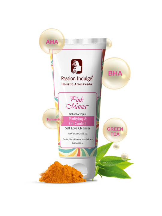 Passion Indulge Pink Mania Purifying & Oil Control Face Cleanser With AHA BHA - 100ml