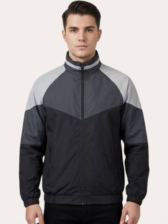 MIA FASHION Men Colourblocked Windcheater Outdoor Sporty Jacket