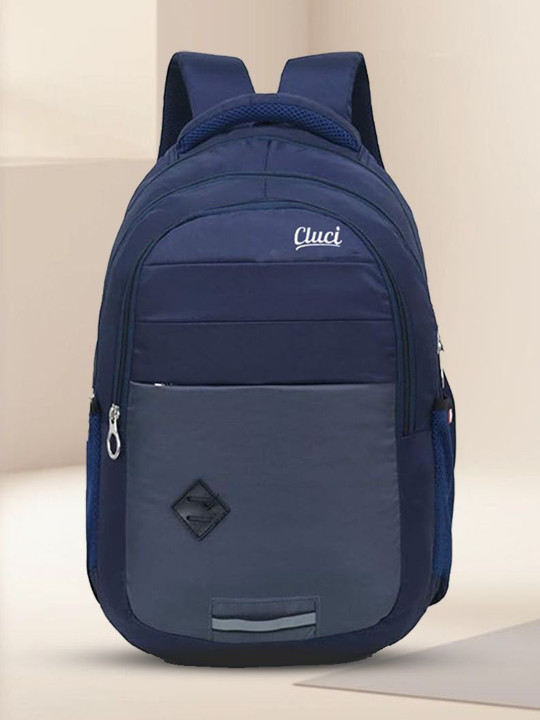 Cluci Men Colourblocked Backpack with Compression Straps