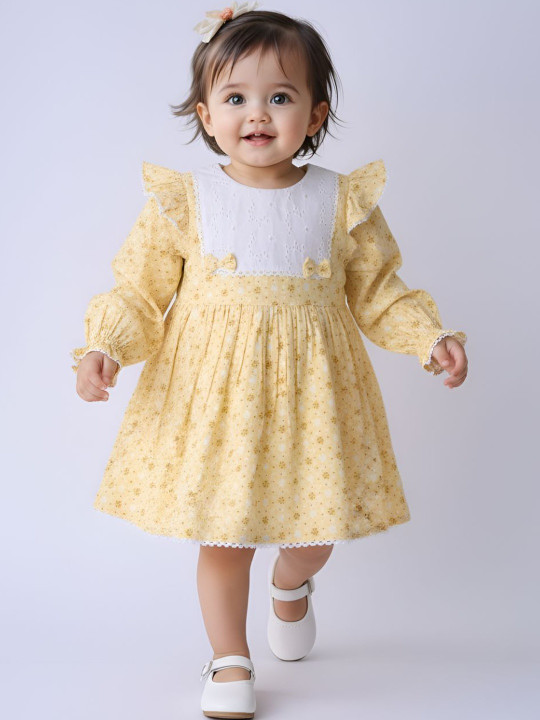 Bella Moda Floral Print Empire Dress