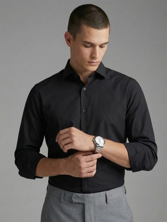 Louis Philippe Ath.Work Louis Philippe Men s Slim Fit Bamboo Blend Sustainable Stretch Young Formal Shirt