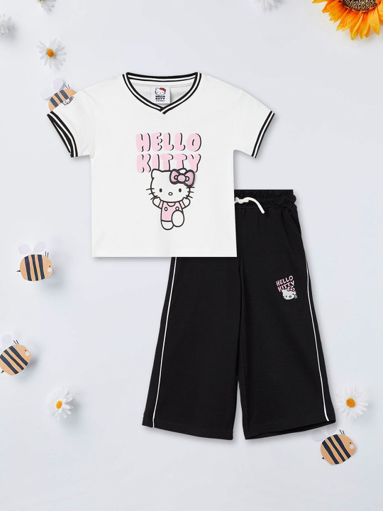 max Girls Printed T-shirt with Trousers