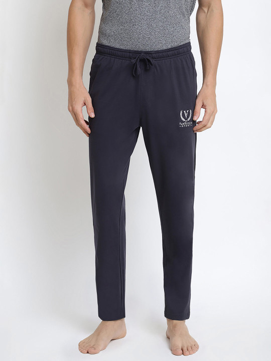 Van Heusen Innerwear Men Grey Printed Smart Tech Easy Stain Release Lounge Pants