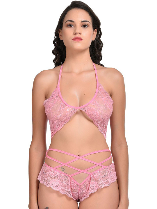 Ribald The Neech Self Design Non-Wired Mid-Rise Lingerie Set