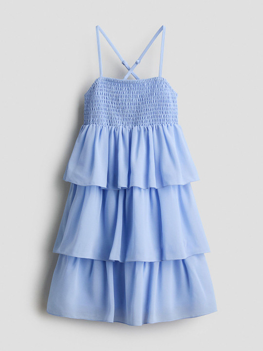 H&M Tiered Chiffon Dress