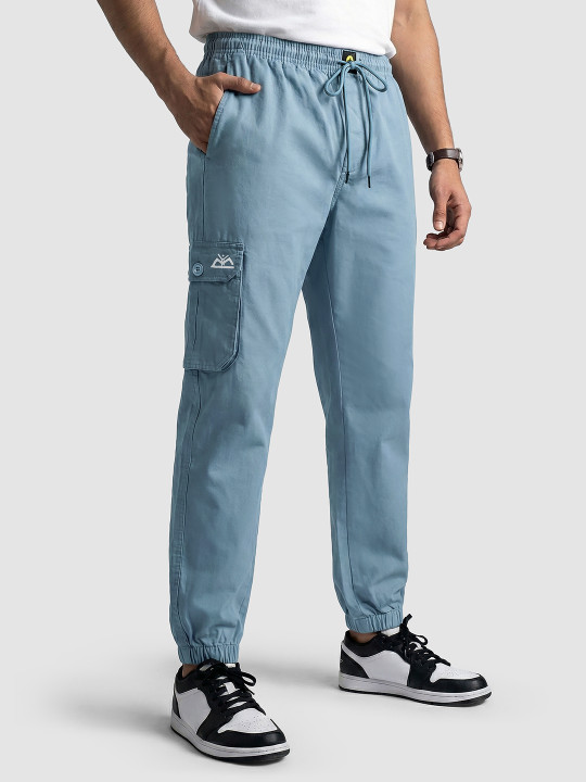Beyoung Men Mid-Rise Cotton Joggers