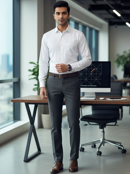 The Chennai Silks Men Classic Formal Shirt