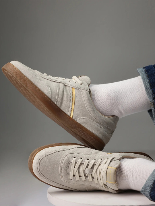 RARE RABBIT Men Striped Round Toe Sneakers
