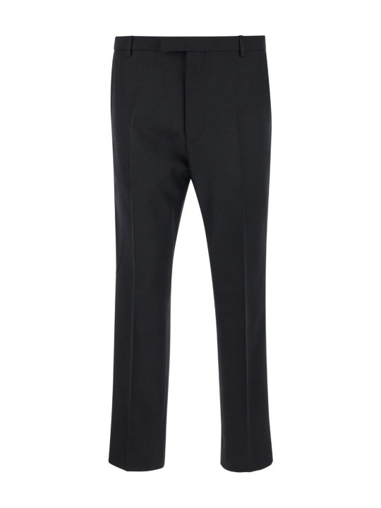 Gucci Black Wool Blend Twill Trousers