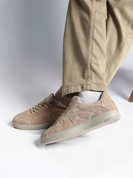 RARE RABBIT Men Perforations Round Toe Sneakers