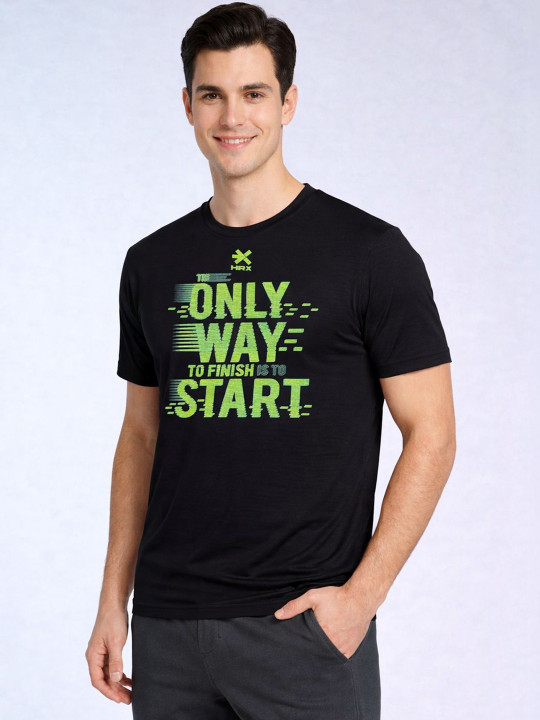 HRX by Hrithik Roshan Men Typography Printed T-shirt