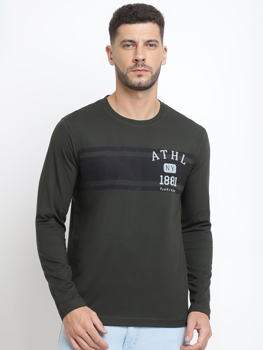Van Heusen Innerwear Athleisure Printed Crew Neck Lounge Tshirts