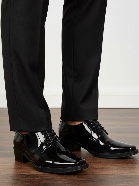 HERE&NOW Men Square Toe Lace-Ups Formal Oxfords Shoes