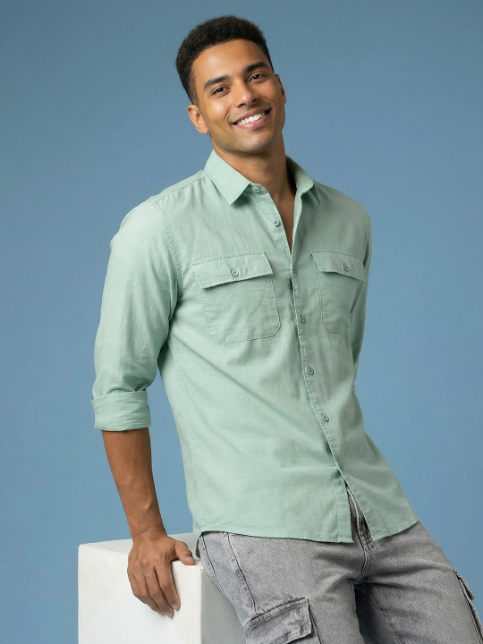 HERE&NOW Pure Cotton Casual Shirt
