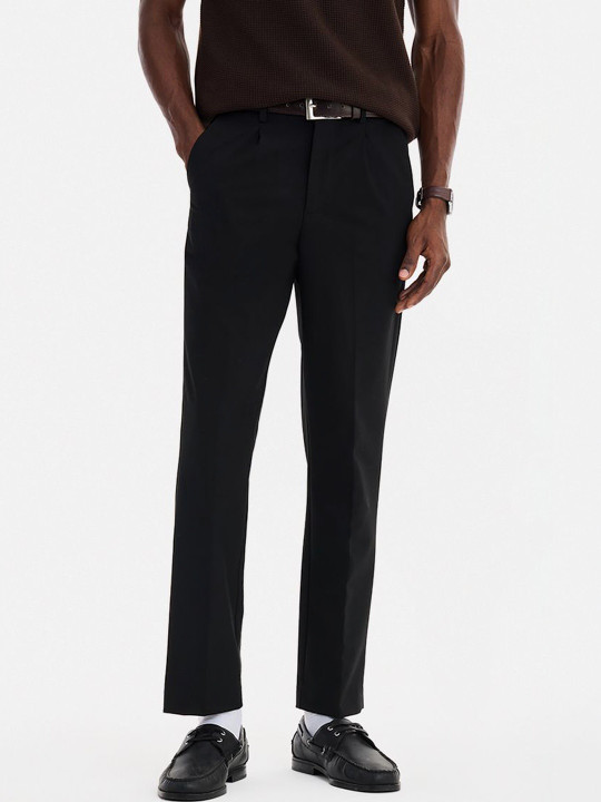 Snitch Men Wrinkle Free Trousers