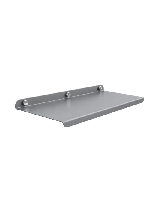 Organizemee Grey & Silver-Toned Stainless Steel Wall Shelf