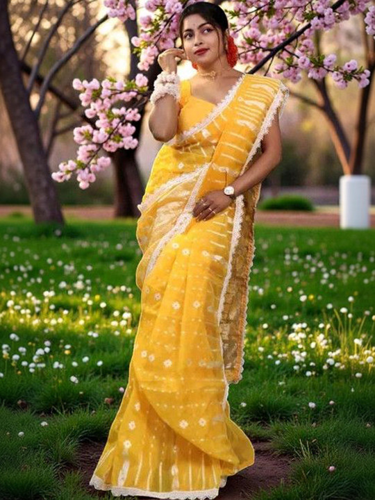 KAPOR Woven Design Pure Cotton Taant Saree