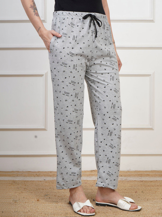 ROMFIQUE Women Regular Fit Typography Track Pants