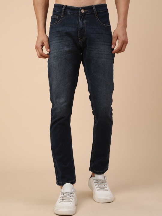 V-Mart Men Skinny Fit Mid-Rise Light Fade Stretchable Jeans
