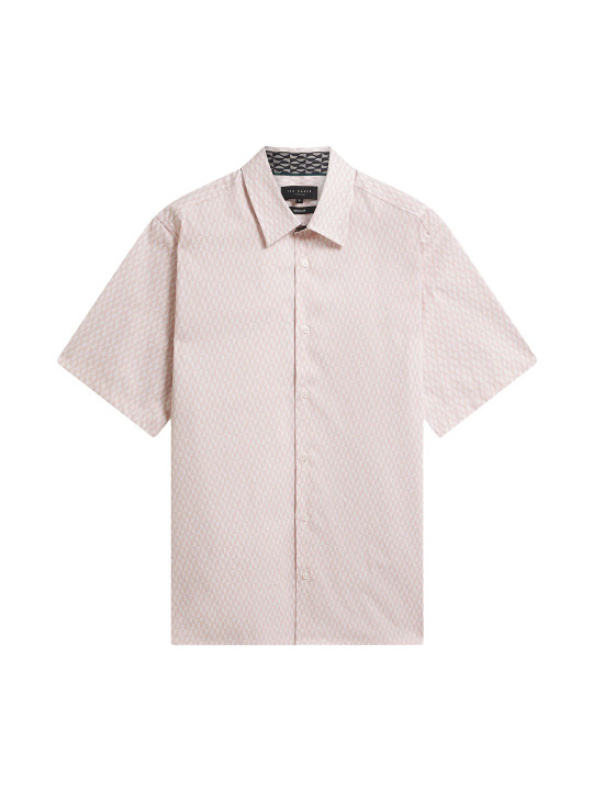 Ted Baker Men Pink Geometric Print Regular Fit Shirt