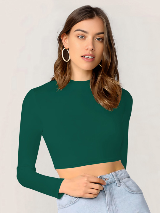 Dream Beauty Fashion Women High Neck Crop Top