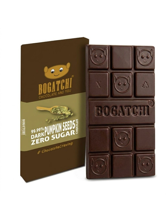 BOGATCHI 99% Dark Chocolate With Pumpkin Seeds-60g