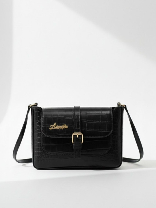 AshcrafZee Textured PU Sling Bag