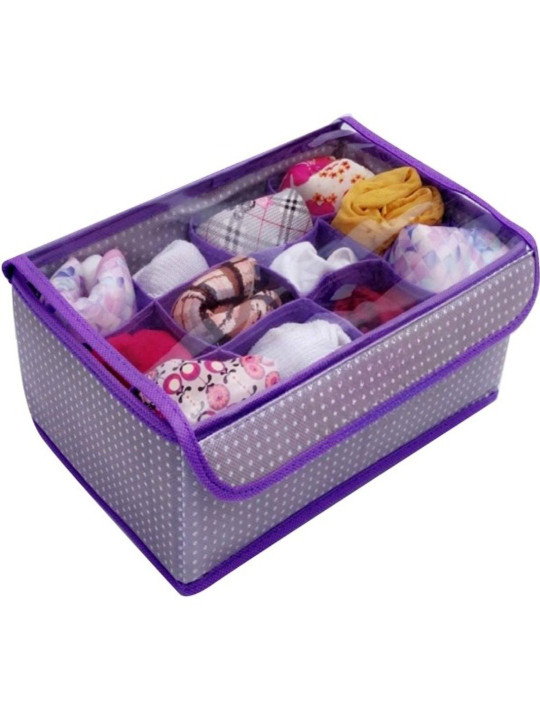 Sunesh Creation Purple Set of 1 Reusable Multi-Utility Organisers