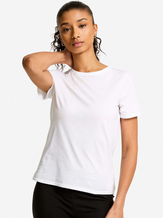 Decathlon Cotton Round Neck Regular Sleeves Regular Fit T-Shirt