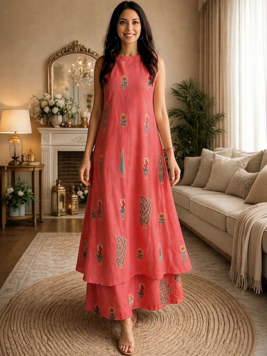 Klere Women Floral Printed Regular Kurta with Palazzos