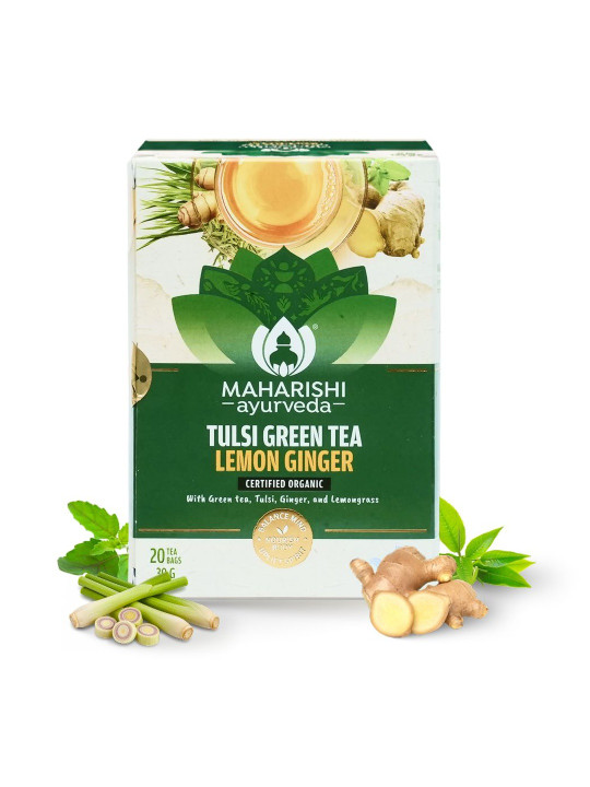 MAHARISHI ayurveda Tulsi Green Tea Lemon Ginger Box - 30 g