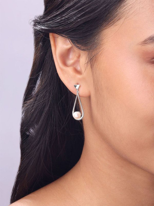 Mia by Tanishq Women Silver Earrings