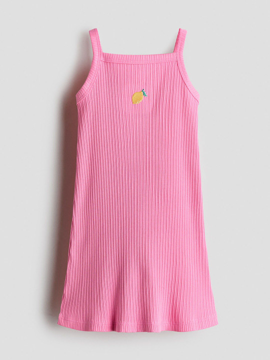 H&M Embroidery-Detail Strappy Dress