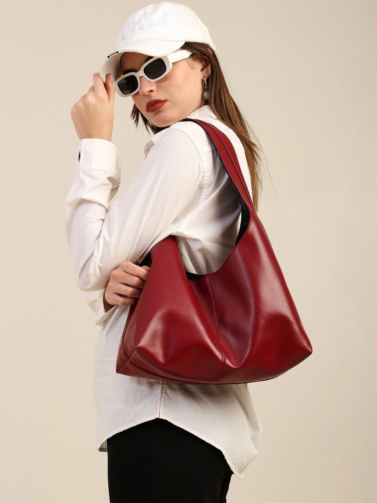 CLASSY WOMEN PU Half Moon Hobo Bag