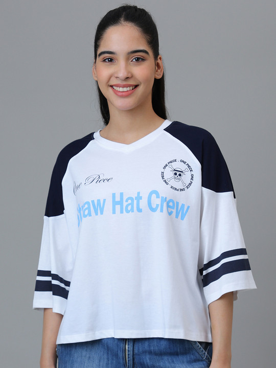 Free Authority One Piece Printed Pure Cotton Oversized Fit Round Neck Tshirt