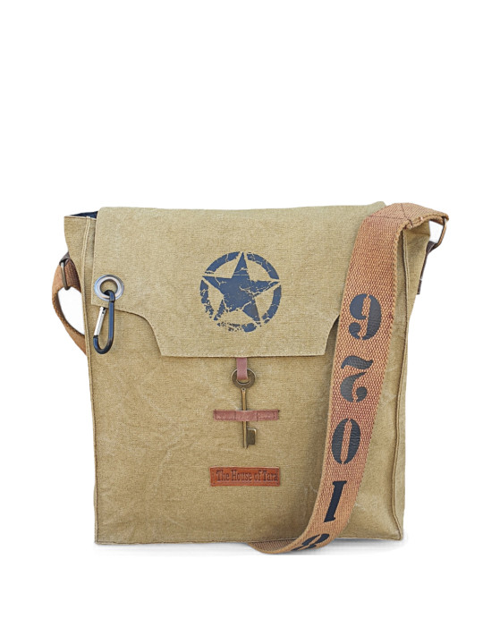 The House of Tara Unisex Beige Messenger Bag